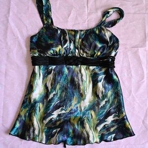 Vintage B‑Wear Babydoll Tie-Back Tank – Size L ✨